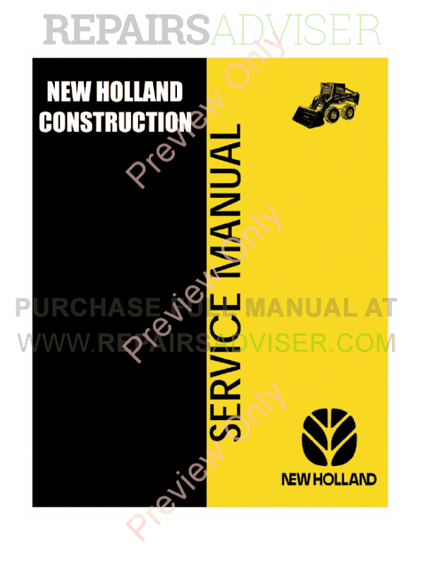 New Holland L225, L325, L425, L445 Skid Steer Loaders Service Manual PDF Download